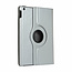 Case2go - Tablet hoes geschikt voor iPad 2021 - 10.2 Inch - Draaibare Book Case Cover - Zilver