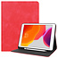 Case2go - Tablet hoes geschikt voor iPad 2021 - 10.2 Inch - PU Leer Folio Book Case - Rood