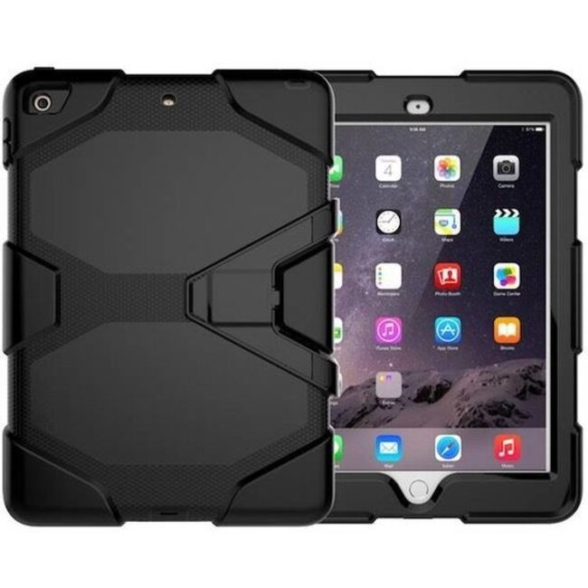 Case2go - Tablet hoes geschikt voor iPad 2021 - 10.2 Inch - Extreme Armor Case - Zwart