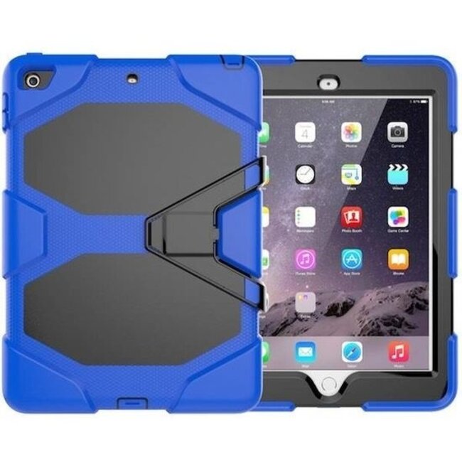 Case2go - Tablet hoes geschikt voor iPad 2021 - 10.2 Inch - Extreme Armor Case - Donker Blauw