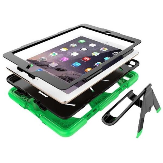 Case2go - Tablet hoes geschikt voor iPad 2021 - 10.2 Inch - Extreme Armor Case - Groen