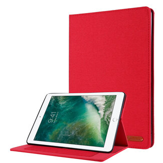 Case2go Case2go - Tablet hoes geschikt voor iPad 2021 - 10.2 Inch - Book Case met Soft TPU houder - Rood