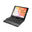 Case2go - Bluetooth toetsenbord Tablet hoes geschikt voor iPad 2021 - 10.2 Inch - 360 graden draaibaar - Toetsenbord verlichting - Zwart