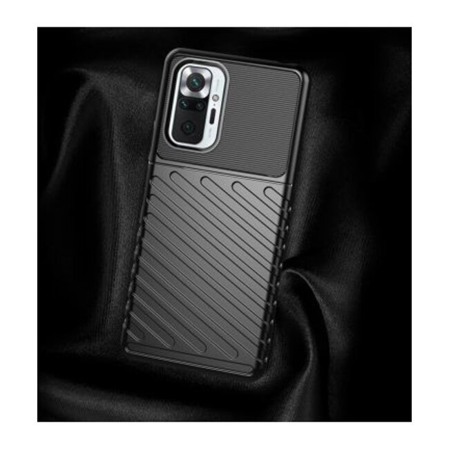 Xiaomi Redmi Note 10 Hoesje - Schokbestendige TPU back cover - Zwart