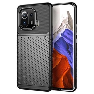 Case2go Case2go - Hoesje geschikt voor Xiaomi Mi 11 Pro - Schokbestendige TPU Back Cover - Zwart