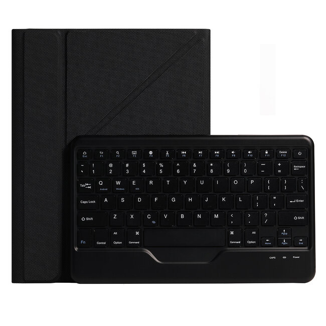 Case2go - iPad 10.2 inch 2019 / 2020 / 2021 Draadloze Bluetooth Toetsenbord Hoes met Stylus Pen Houder -Zwart