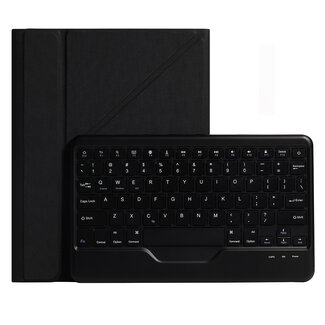 Case2go Case2go - Draadloze Bluetooth toetsenbord Tablet hoes geschikt voor iPad 2021 - 10.2 Inch met Stylus Pen Houder - Zwart