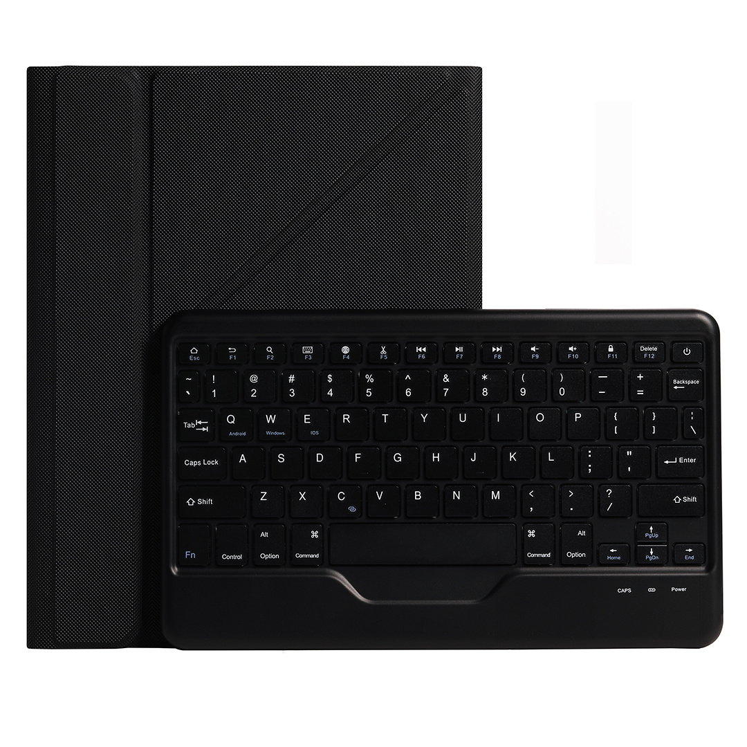 Case2go - Draadloze Bluetooth toetsenbord Tablet hoes geschikt voor iPad 2021 - 10.2 Inch met Stylus Pen Houder - Zwart