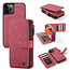 CaseMe - Telefoonhoesje geschikt voor Apple iPhone 13 Pro Max - Back Cover met Ritssluiting - Rood