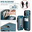 CaseMe - Telefoonhoesje geschikt voor Apple iPhone 13 Pro Max - Back Cover - met RFID Pasjeshouder - Blauw