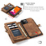 CaseMe - Telefoonhoesje geschikt voor Apple iPhone 13 Pro Max - 2 in 1 Book Case en Back Cover - Bruin