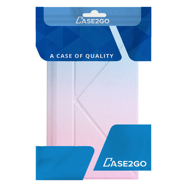 Case2go - Draadloze Bluetooth toetsenbord Tablet hoes geschikt voor iPad Pro 11 (2021/2020/2018) met Stylus Pen Houder - Blauw en Roze