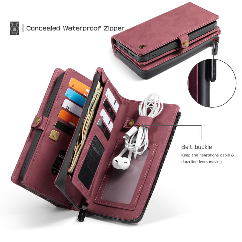 fluit wijsvinger Il CaseMe - Telefoonhoesje geschikt voor Apple iPhone 13 Pro Max - Back Cover  en Wallet Book Case - Multifunctioneel - Rood | Case2go.nl
