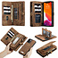 CaseMe - Telefoonhoesje geschikt voor Apple iPhone 13 Pro - 2 in 1 Book Case en Back Cover - Bruin