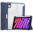 Case2go Case2go - Tablet hoes geschikt voor iPad Mini 6 (2021) - 8.3 Inch - Transparante Case - Tri-fold Back Cover - Donker Blauw