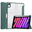 Case2go - Tablet hoes geschikt voor iPad Mini 6 (2021) - 8.3 Inch - Transparante Case - Tri-fold Back Cover - Donker Groen