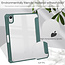 Case2go - Tablet hoes geschikt voor iPad Mini 6 (2021) - 8.3 Inch - Transparante Case - Tri-fold Back Cover - Donker Groen