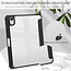 Case2go - Tablet hoes geschikt voor iPad Mini 6 (2021) - 8.3 Inch - Transparante Case - Tri-fold Back Cover - Zwart