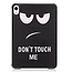 Case2go - Tablet hoes geschikt voor Apple iPad Mini 6 (2021) - 8.3 inch - Tri-Fold Book Case - Apple Pencil Houder - Don't Touch Me