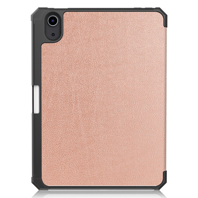 Case2go - Tablet hoes geschikt voor Apple iPad Mini 6 (2021) - 8.3 inch - Tri-Fold Book Case - Apple Pencil Houder - Rosé Goud