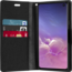 Telefoonhoesje geschikt voor iPhone 13 Pro Max - Mercury Canvas Diary Wallet Case - Hoesje met Pasjeshouder - Zwart