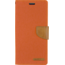 Telefoonhoesje geschikt voor iPhone 13 Pro Max - Mercury Canvas Diary Wallet Case - Hoesje met Pasjeshouder -Oranje