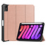 Case2go - Tablet hoes geschikt voor Apple iPad Mini 6 (2021) - 8.3 inch - Tri-Fold Book Case - Apple Pencil Houder - Rosé Goud