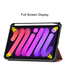 Case2go - Tablet hoes geschikt voor Apple iPad Mini 6 (2021) - 8.3 inch - Tri-Fold Book Case - Apple Pencil Houder - Donker Rood