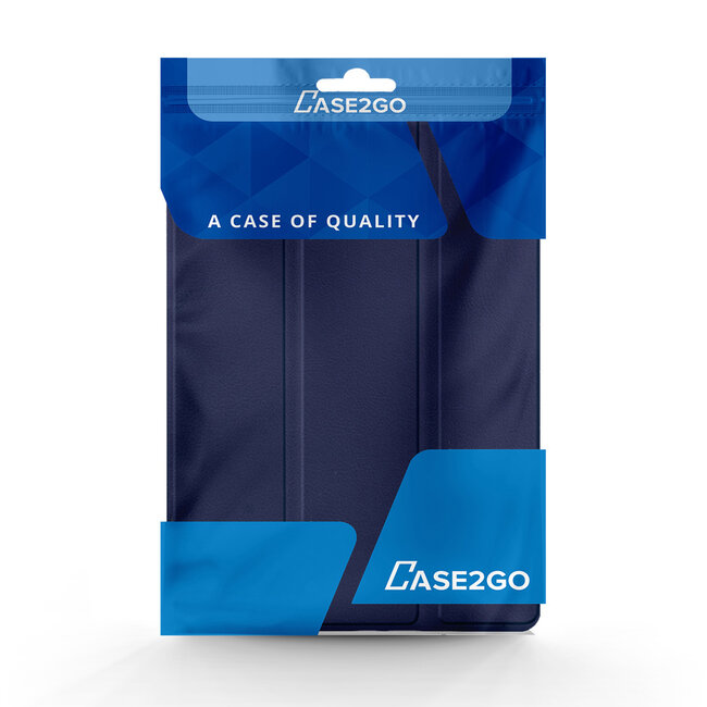Case2go - Tablet hoes geschikt voor Apple iPad Mini 6 (2021) - 8.3 inch - Tri-Fold Book Case - Apple Pencil Houder - Donker Blauw