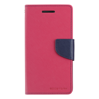 Mercury Goospery Telefoonhoesje geschikt voor Apple iPhone 13 Pro - Mercury Fancy Diary Wallet Case - Hoesje met Pasjeshouder - Magenta/Blauw