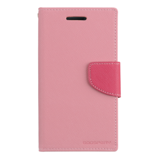 Mercury Goospery Telefoonhoesje geschikt voor Apple iPhone 13 Pro - Mercury Fancy Diary Wallet Case - Hoesje met Pasjeshouder - Roze/Magenta