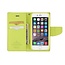 Telefoonhoesje geschikt voor Apple iPhone 13 Pro Max - Mercury Fancy Diary Wallet Case - Hoesje met Pasjeshouder - Lime Groen/Blauw