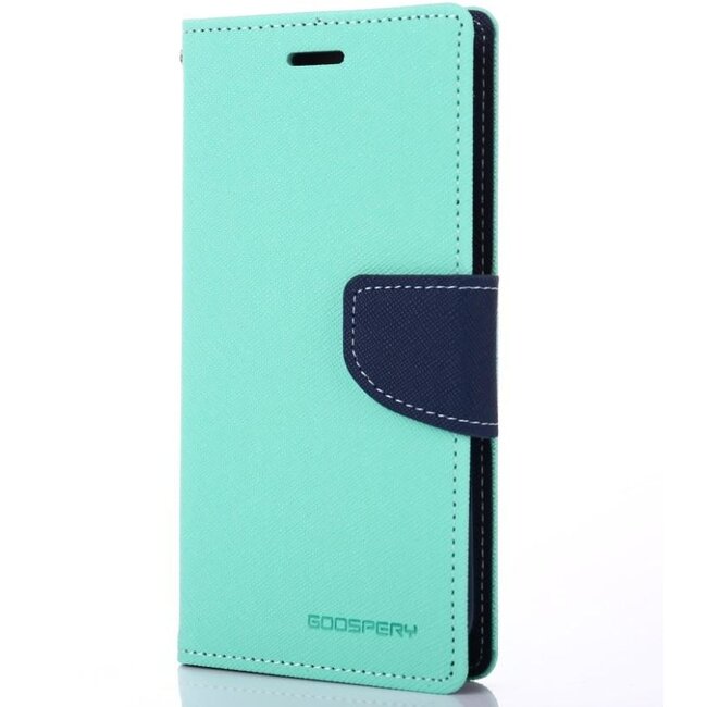 Telefoonhoesje geschikt voor Apple iPhone 13 Pro Max - Mercury Fancy Diary Wallet Case - Hoesje met Pasjeshouder - Licht Blauw/Donker Blauw