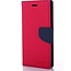 Telefoonhoesje geschikt voor Apple iPhone 13 Pro Max - Mercury Fancy Diary Wallet Case - Hoesje met Pasjeshouder - Rood/Blauw