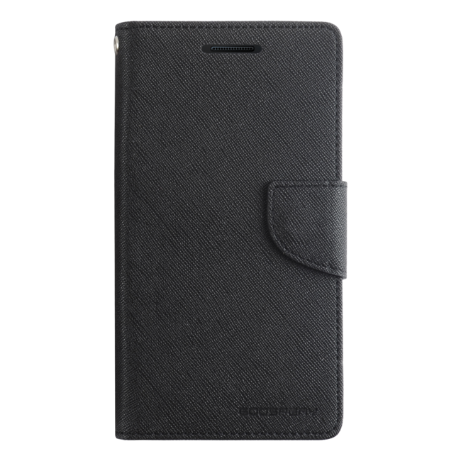 Telefoonhoesje geschikt voor Apple iPhone 13 Pro Max - Mercury Fancy Diary Wallet Case - Hoesje met Pasjeshouder - Zwart