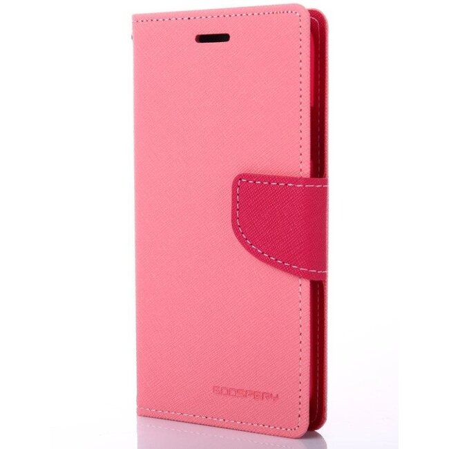 Telefoonhoesje geschikt voor Apple iPhone 13 Pro Max - Mercury Fancy Diary Wallet Case - Hoesje met Pasjeshouder - Roze/Magenta