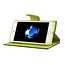 Telefoonhoesje geschikt voor Apple iPhone 13 - Mercury Fancy Diary Wallet Case - Hoesje met Pasjeshouder - Lime Groen/Blauw