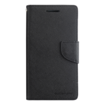 Telefoonhoesje geschikt voor Apple iPhone 13 - Mercury Fancy Diary Wallet Case - Hoesje met Pasjeshouder - Zwart
