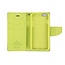 Telefoonhoesje geschikt voor Apple iPhone 13 Mini - Mercury Fancy Diary Wallet Case - Hoesje met Pasjeshouder - Magenta/Blauw