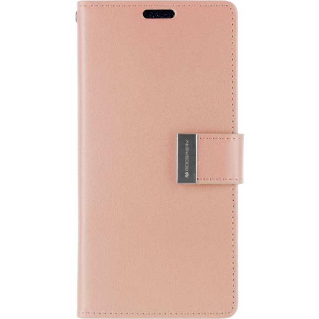 Telefoonhoesje geschikt voor Apple iPhone 13 Pro Max - Blue Moon Diary Wallet Case - Rose Goud