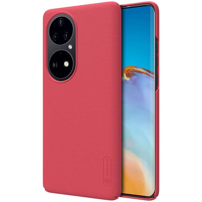 Telefoonhoesje geschikt voor Huawei P50 Pro - Super Frosted Shield - Back Cover - Rood