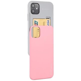 Mercury Goospery Telefoonhoesje geschikt voor Apple iPhone 13 Mini - Mercury Sky Slide Bumper Case - Roze