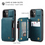 CaseMe - Telefoonhoesje geschikt voor Apple iPhone 13 - Back Cover - met RFID Pasjeshouder - Blauw