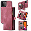 CaseMe CaseMe - Telefoonhoesje geschikt voor Apple iPhone 13 - 2 in 1 Book Case en Back Cover - Rood