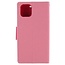 Telefoonhoesje geschikt voor Apple iPhone 13 Pro Max - Mercury Fancy Diary Wallet Case - Hoesje met Pasjeshouder - Roze/Magenta