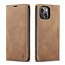 CaseMe - Telefoonhoesje geschikt voor Apple iPhone 13 - Wallet Book Case - Magneetsluiting - Licht Bruin