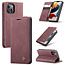 CaseMe CaseMe - Telefoonhoesje geschikt voor Apple iPhone 13 Mini - Wallet Book Case - Magneetsluiting - Donker Rood