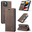 CaseMe CaseMe - Telefoonhoesje geschikt voor Apple iPhone 13 Mini - Wallet Book Case - Magneetsluiting - Donker Bruin