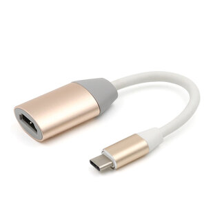 Case2go USB-C naar HDMI Adapter - 4K - USB-C Hub - HD kwaliteit - Goud