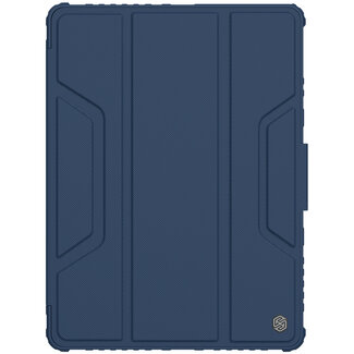 Nillkin Nillkin - Tablethoes geschikt voor iPad 2021 (10.2 Inch) - PU Leren Extreme Tri-Fold Book Case - iPad 10.2 hoes met Camera protectie - iPad hoes Met Sleep/Wake-up Functie - Donker Blauw